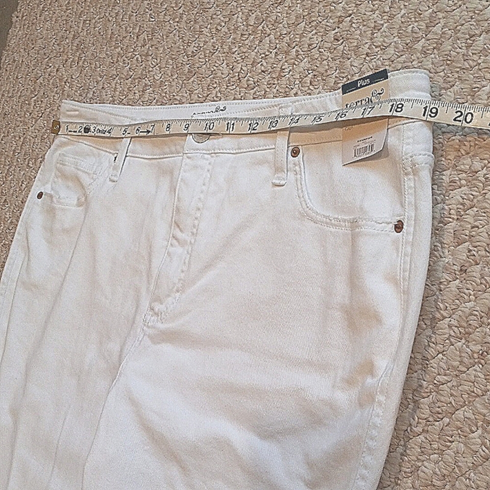 Skinny Crop Plus Size High Rise Denim Capri Jeans Stretch Denim Casual Classy - Picture 11 of 16